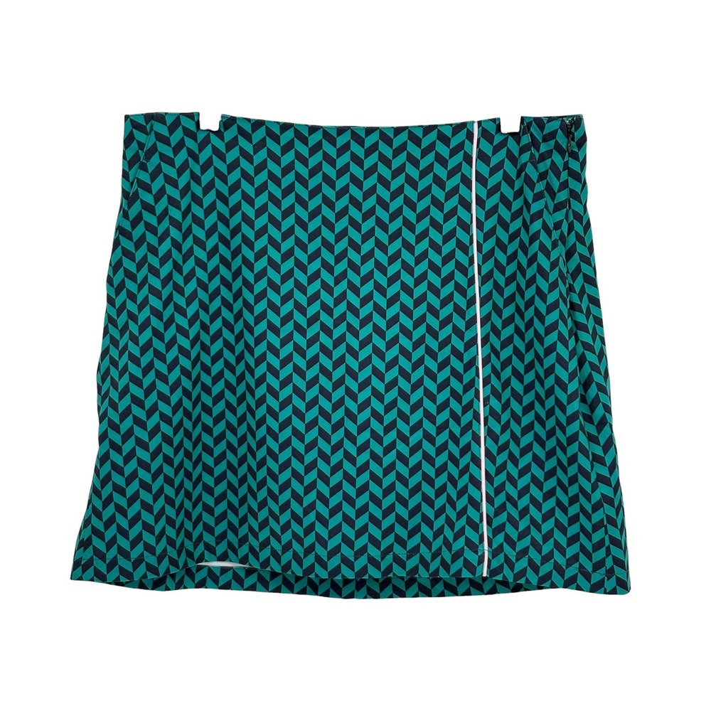 Lady Hagen Golf Skort Teal Navy Chevron‎ Geometric Activewear Size 10